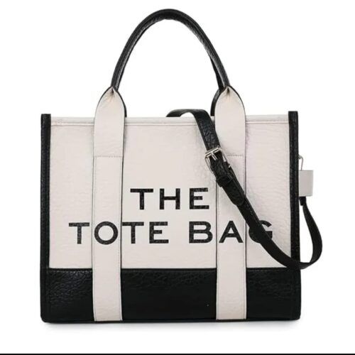 Trendy Tote Bag With Sling - Cream