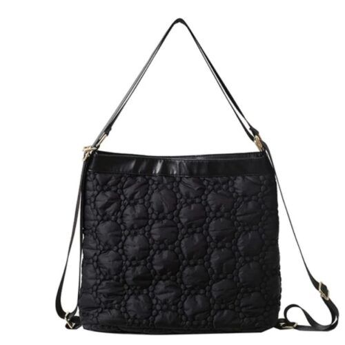 High Quilted Tote/Crossbody Bag