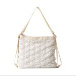 High Quilted tote/crossbody bag white