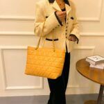 Trendy Tote with Sling - yellow