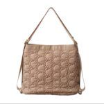 High Quilted Tote/Crossbody Bag