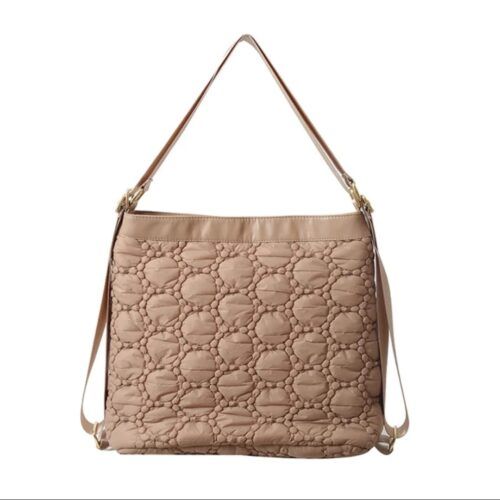High Quilted Tote/Crossbody Bag