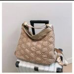 High Quilted Tote/Crossbody Bag